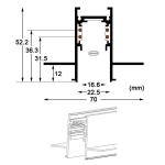Đèn ray nam châm gắn âm 2m MR-RE-2,0-WH_NEO